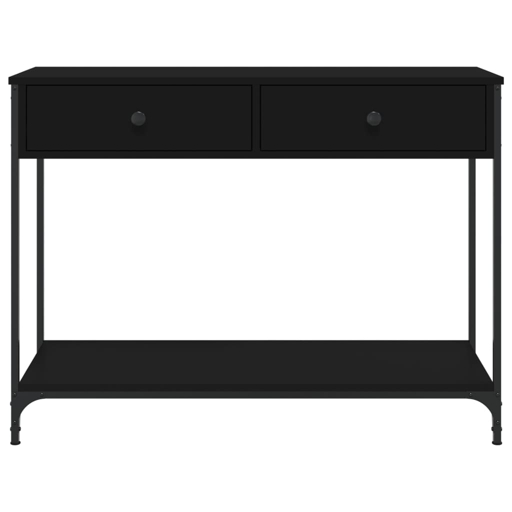 Tavolino Consolle Nero 100x34,5x75 cm in Legno Multistrato