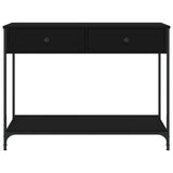 Tavolino Consolle Nero 100x34,5x75 cm in Legno Multistrato