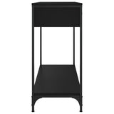 Tavolino Consolle Nero 100x34,5x75 cm in Legno Multistrato