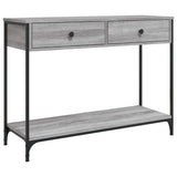 Tavolino Consolle Grigio Sonoma 100x34,5x75cm Legno Multistrato