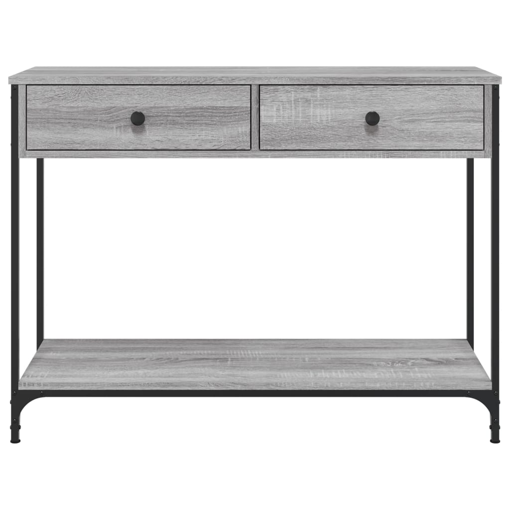 Tavolino Consolle Grigio Sonoma 100x34,5x75cm Legno Multistrato