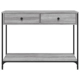 Tavolino Consolle Grigio Sonoma 100x34,5x75cm Legno Multistrato