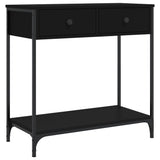 Tavolino Consolle Nero 75x34,5x75 cm in Legno Multistrato