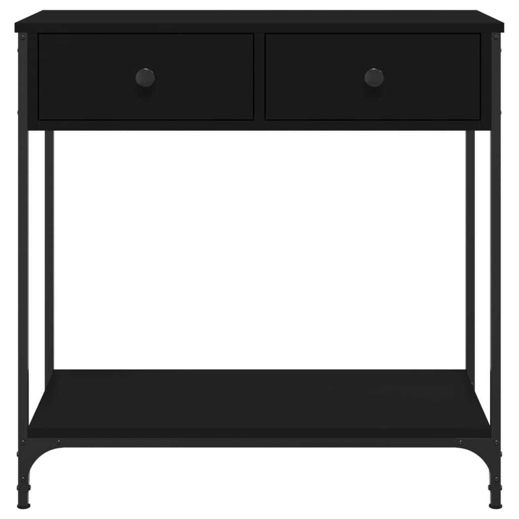 Tavolino Consolle Nero 75x34,5x75 cm in Legno Multistrato