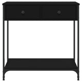 Tavolino Consolle Nero 75x34,5x75 cm in Legno Multistrato