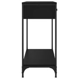 Tavolino Consolle Nero 75x34,5x75 cm in Legno Multistrato