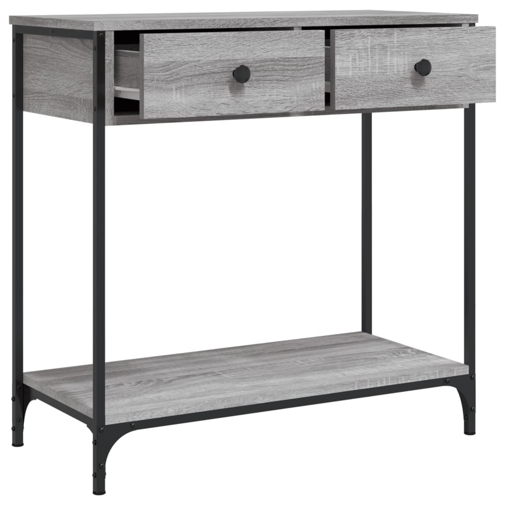 Tavolino Consolle Grigio Sonoma 75x34,5x75cm Legno Multistrato