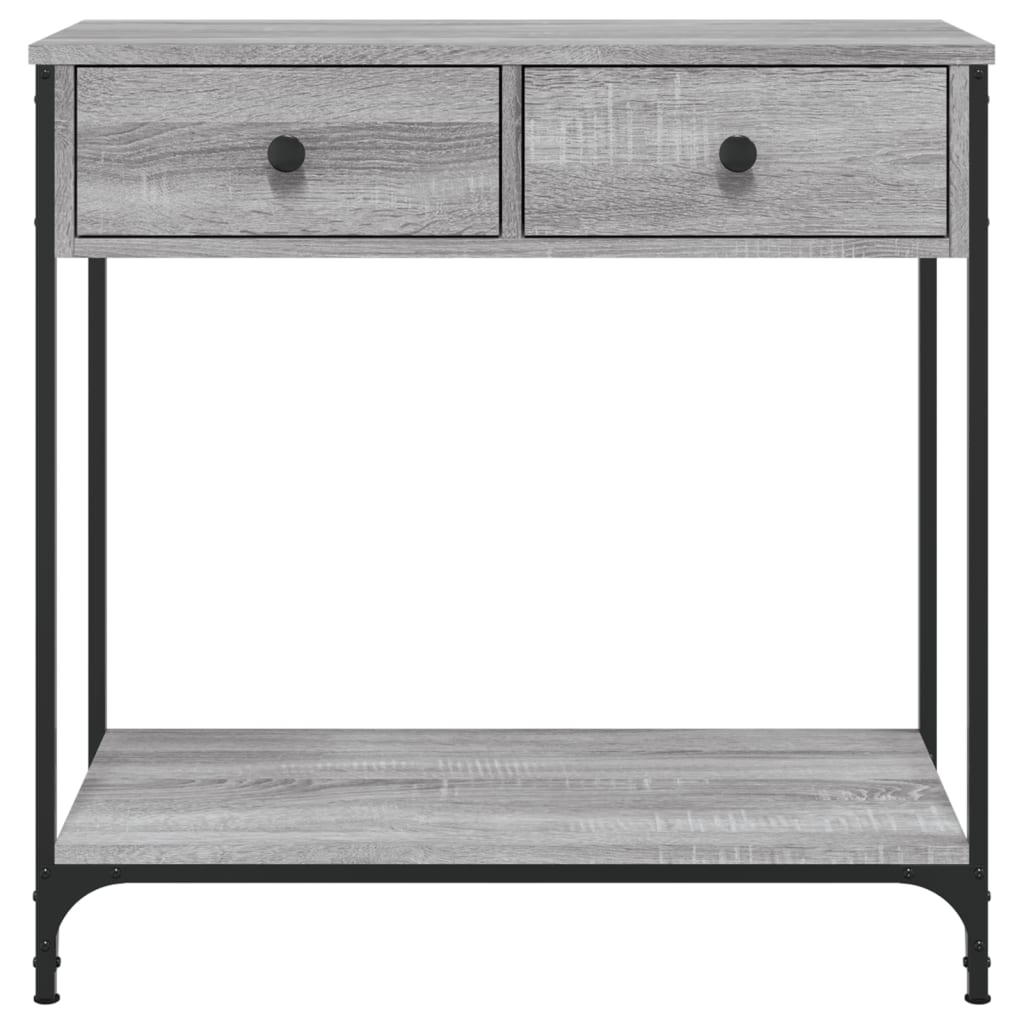 Tavolino Consolle Grigio Sonoma 75x34,5x75cm Legno Multistrato