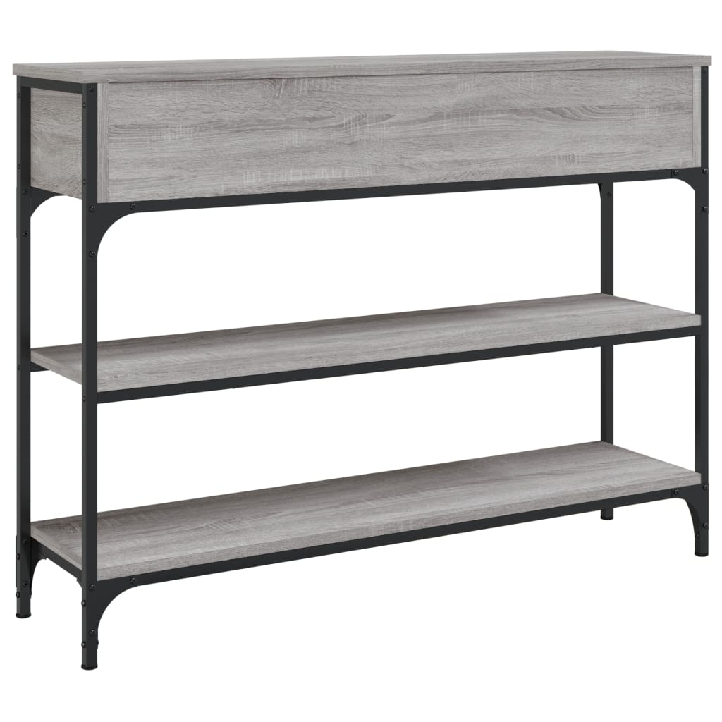 Tavolino Consolle Grigio Sonoma 100x25x75cm Legno Multistrato