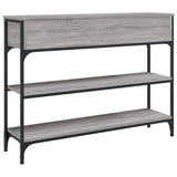 Tavolino Consolle Grigio Sonoma 100x25x75cm Legno Multistrato