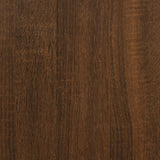 Tavolino Consolle Rovere Marrone 75x28x75cm Legno Multistrato