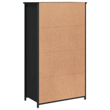 Credenza Nera 62x32x106,5 cm in Legno Multistrato