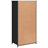 Credenza Nera 62x36x121,5 cm in Legno Multistrato