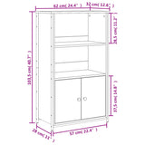 Credenza Rovere Sonoma 62x32x103,5 cm in Legno Multistrato