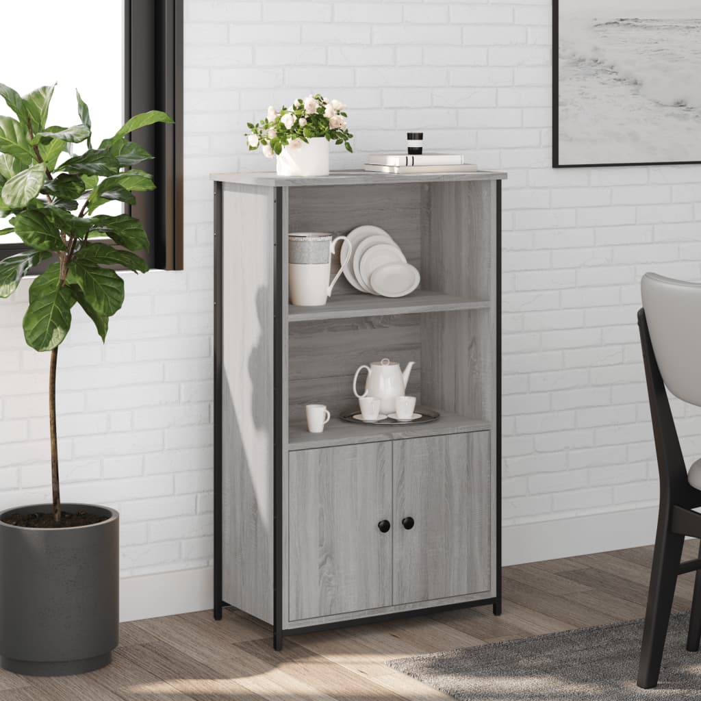 Credenza Grigio Sonoma 62x32x103,5 cm in Legno Multistrato