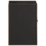 Mobile da Bagno a Parete Nero 38x33x48 cm Legno Massello Mango