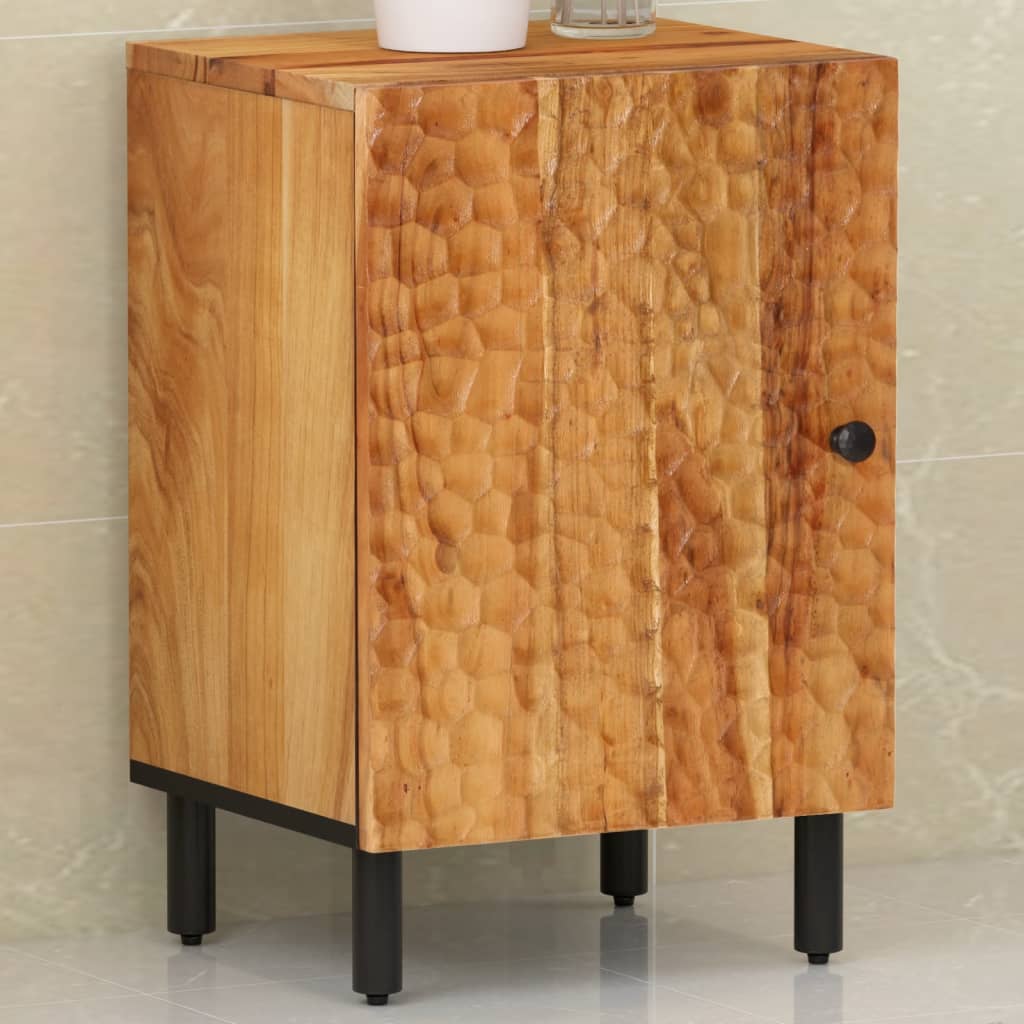 Mobile da Bagno 38x33x58cm in Legno Massello di Acacia