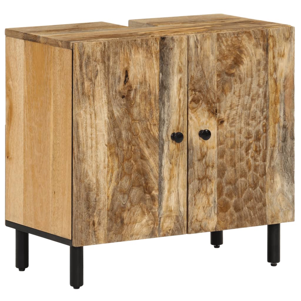 Mobile Lavabo da Bagno 62x33x58cm in Legno Massello di Mango