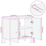 Mobile Lavabo da Bagno 62x33x58cm in Legno Massello di Mango