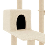 Albero per Gatti con Tiragraffi in Sisal Crema 82,5 cm