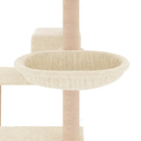 Albero per Gatti con Tiragraffi in Sisal Crema 82,5 cm