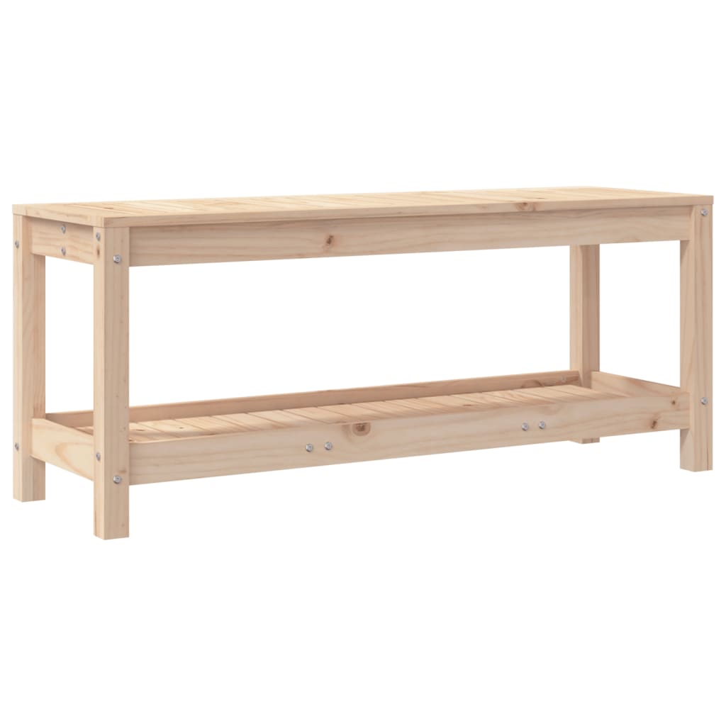 Panca da Giardino 108x35x45 cm in Legno Massello di Pino