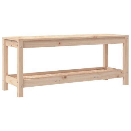 Panca da Giardino 108x35x45 cm in Legno Massello di Pino