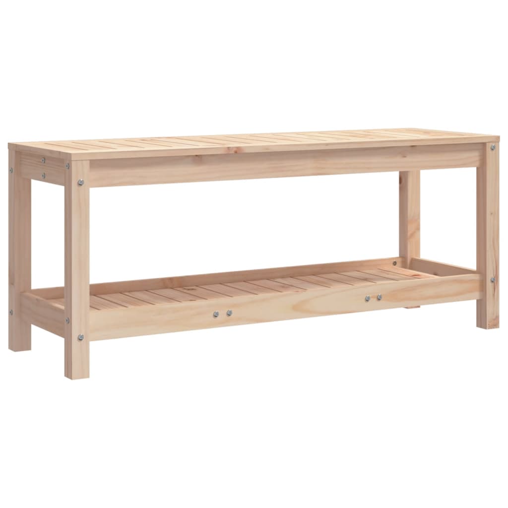 Panca da Giardino 108x35x45 cm in Legno Massello di Pino