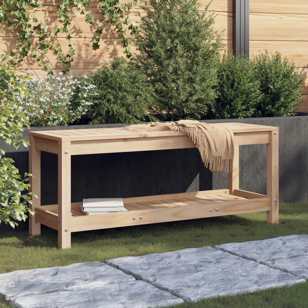 Panca da Giardino 108x35x45 cm in Legno Massello di Pino