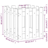 Fioriera Giardino Design Recinzione 40x40x40cm Massello Douglas