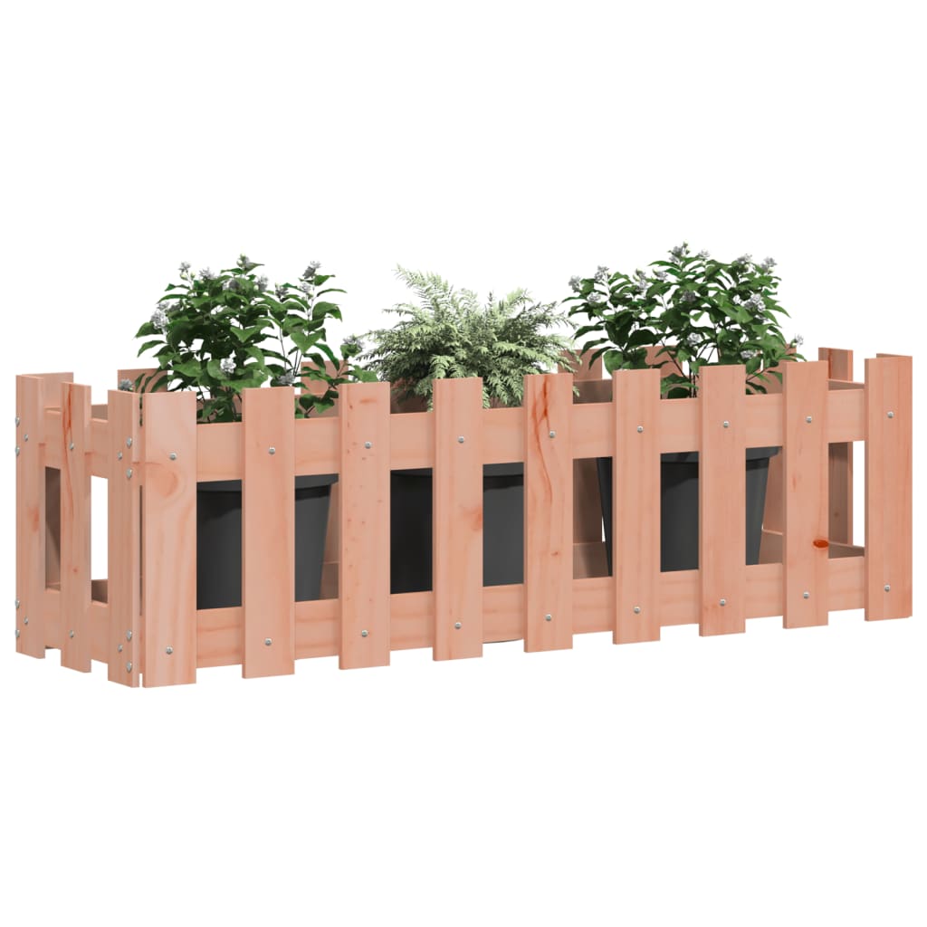 Fioriera Rialzata Giardino Recinzione 100x30x30cm Legno Douglas