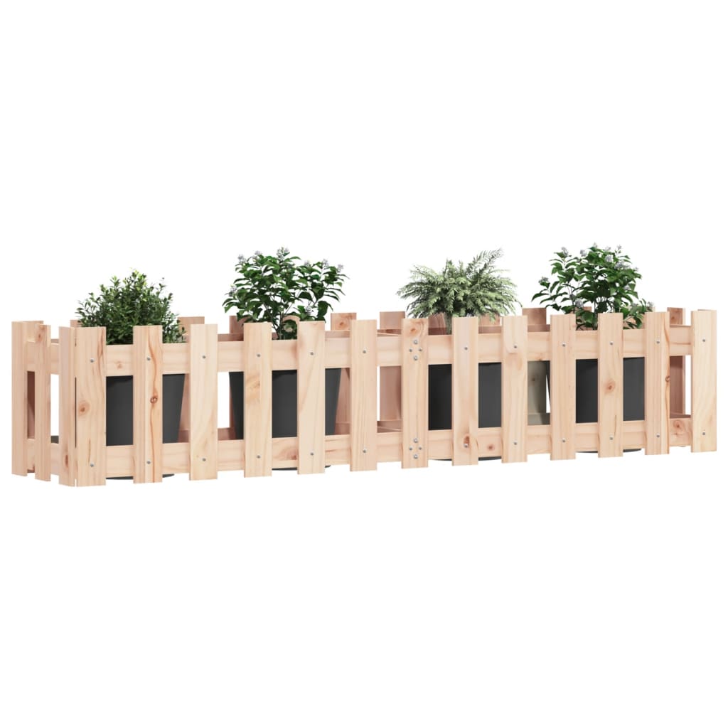 Fioriera Rialzata Giardino a Recinzione 150x30x30 cm Legno Pino