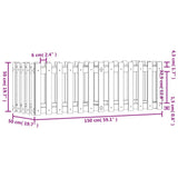 Fioriera Rialzata Giardino Recinzione 150x50x50cm Legno Douglas