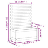 Fioriera Giardino con Rastrelliera Bianca 79x39,5x114cm Pino