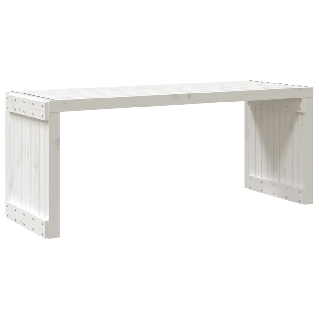 Panca Giardino Estensibile Bianca 212,5x40,5x45cm Massello Pino