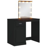 Toeletta con Luci LED Nera 90x42x132,5 cm