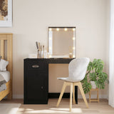 Toeletta con Luci LED Nera 90x42x132,5 cm