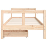 Giroletto Bambini con Cassetti 80x200 cm Legno Massello di Pino