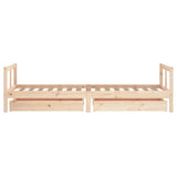 Giroletto Bambini con Cassetti 80x200 cm Legno Massello di Pino