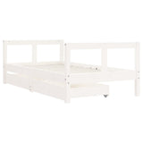 Giroletto Bambini con Cassetti Bianco 80x160 cm Massello Pino