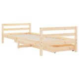 Giroletto Bambini con Cassetti 80x200 cm Legno Massello di Pino