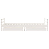 Giroletto Bambini con Cassetti Bianco 80x200cm Massello di Pino