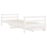 Giroletto Bambini con Cassetti Bianco 90x190 cm Massello Pino