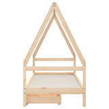 Giroletto Bambini con Cassetti 90x200 cm Legno Massello di Pino