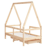 Giroletto Bambini con Cassetti 70x140 cm Legno Massello di Pino