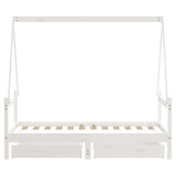 Giroletto Bambini con Cassetti Bianco 80x160 cm Massello Pino