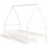 Giroletto Bambini con Cassetti Bianco 90x190 cm Massello Pino