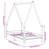 Giroletto per Bambini 70x140 cm in Legno Massello di Pino