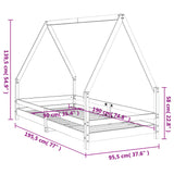 Giroletto per Bambini 90x190 cm in Legno Massello di Pino