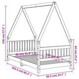 Giroletto per Bambini 80x160 cm in Legno Massello di Pino